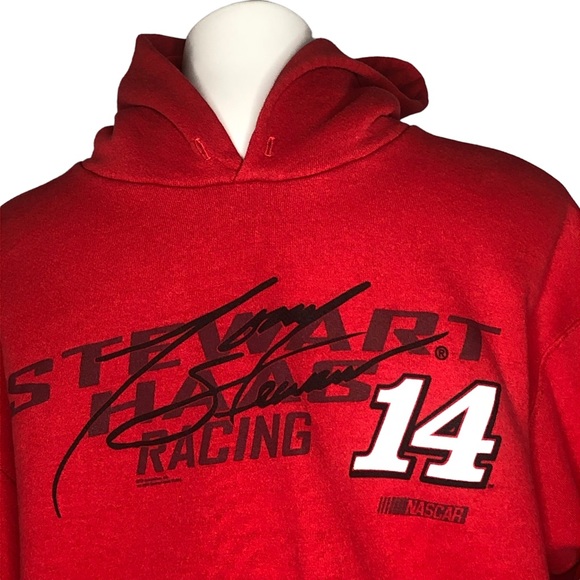 Men’s NASCAR Tony Stewart #14 Red Hoodie - Picture 3 of 12